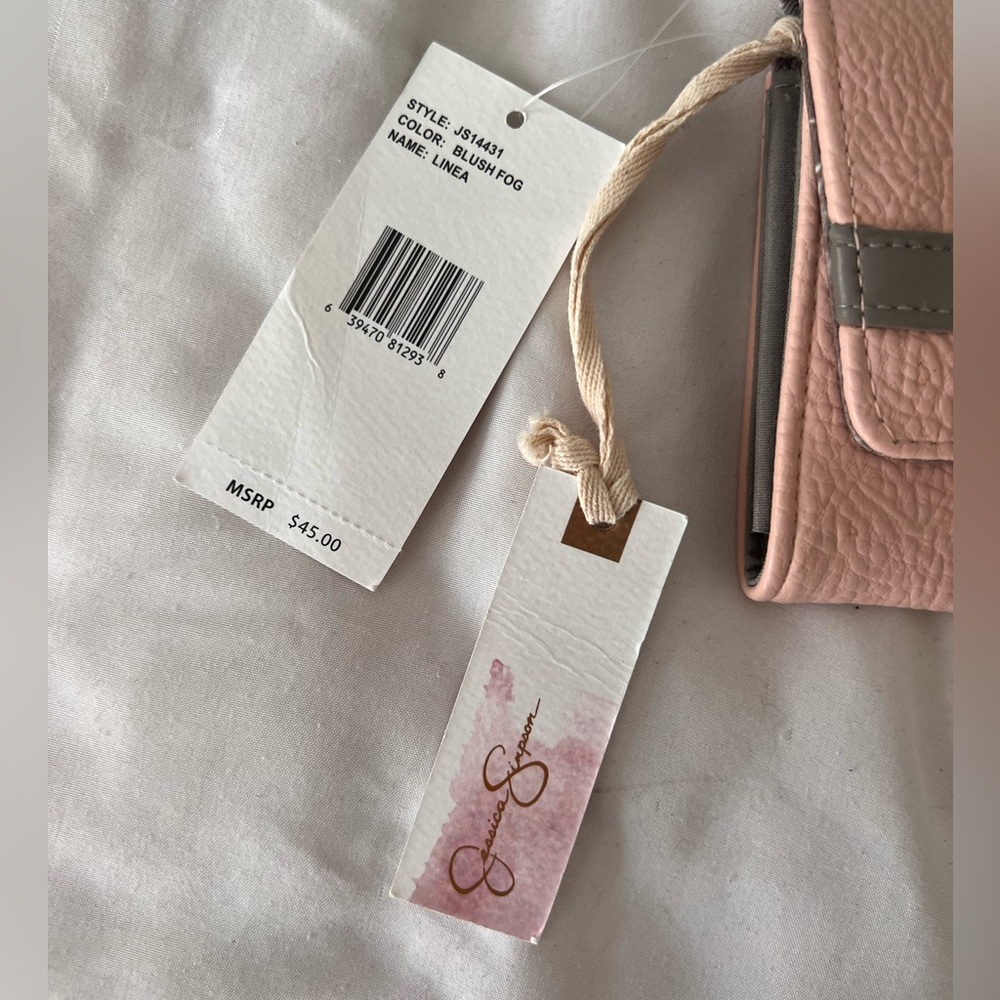 NWT Jessica Simpson Linea Wallet in blush fog - Picture 3 of 7